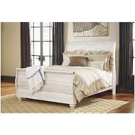 B267-77 Ashley Furniture Willowton - Whitewash Bedroom Furniture Bed