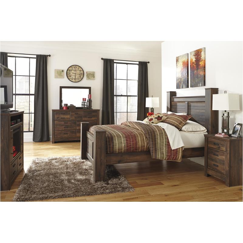 B246-67 Ashley Furniture Quinden - Dark Brown Bedroom Furniture Bed