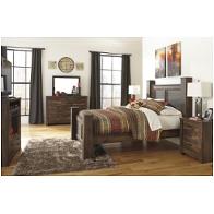 B246-67 Ashley Furniture Quinden - Dark Brown Bedroom Furniture Bed