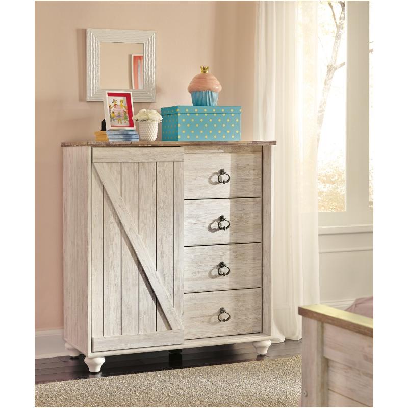 B267-48 Ashley Furniture Willowton - Whitewash Bedroom Furniture Chest