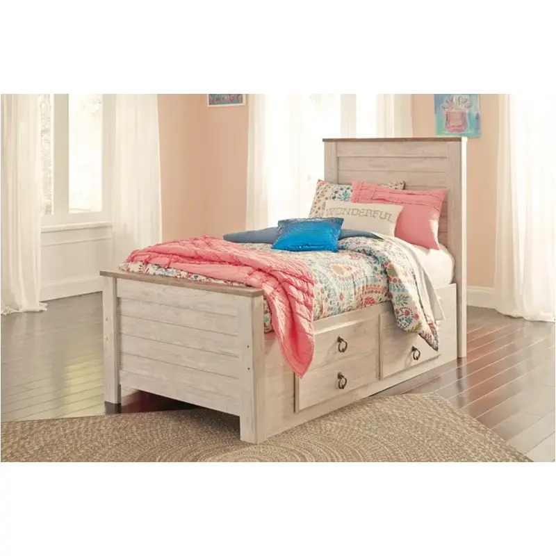 B267-50 Ashley Furniture Willowton - Whitewash Bedroom Furniture Bed