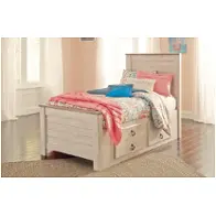 B267-50 Ashley Furniture Willowton - Whitewash Bedroom Furniture Bed