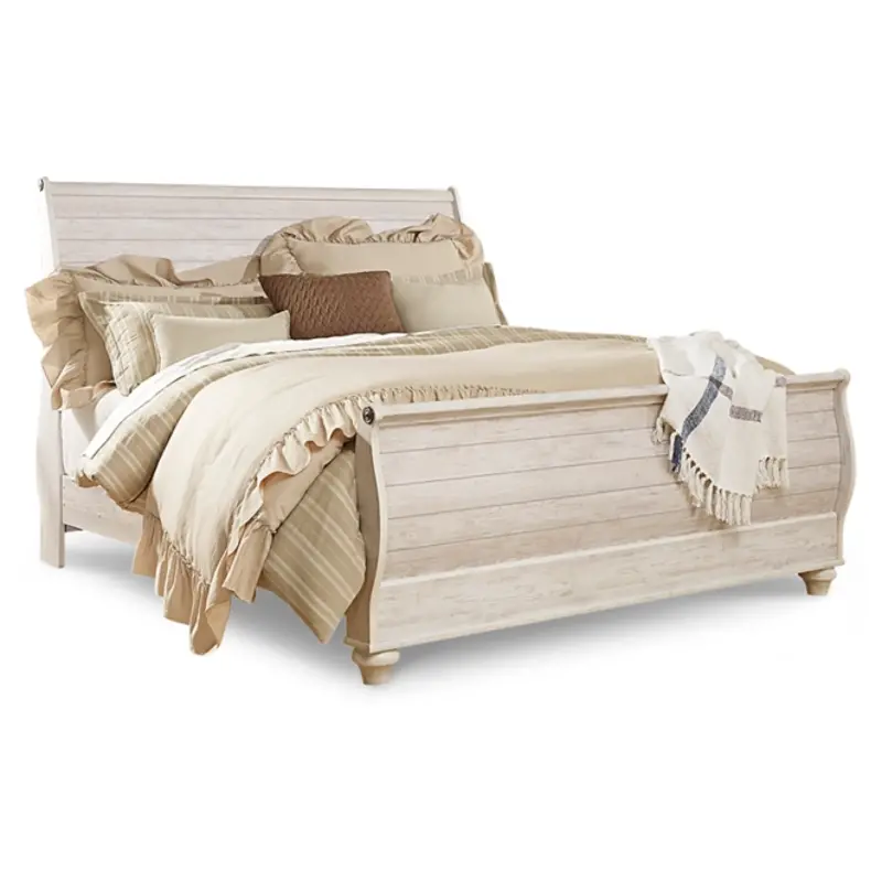 B267-178-176-197 Ashley Furniture Willowton - Whitewash Bedroom Furniture Bed