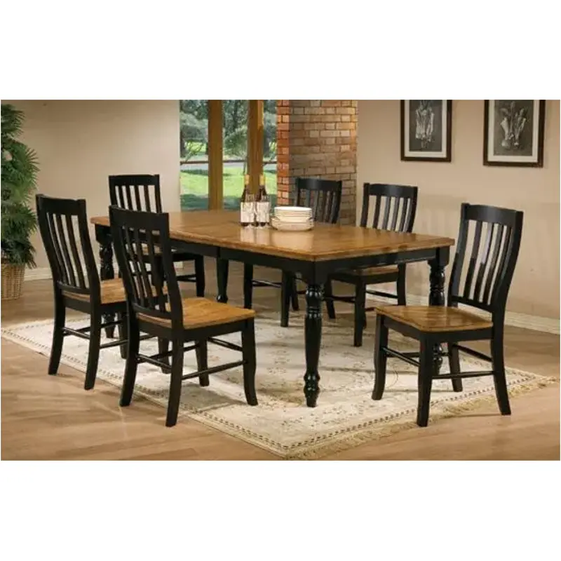 Dq14278ae Winners Only Furniture Quails Run - Almond/ebony Dining Room Furniture Dinette Table