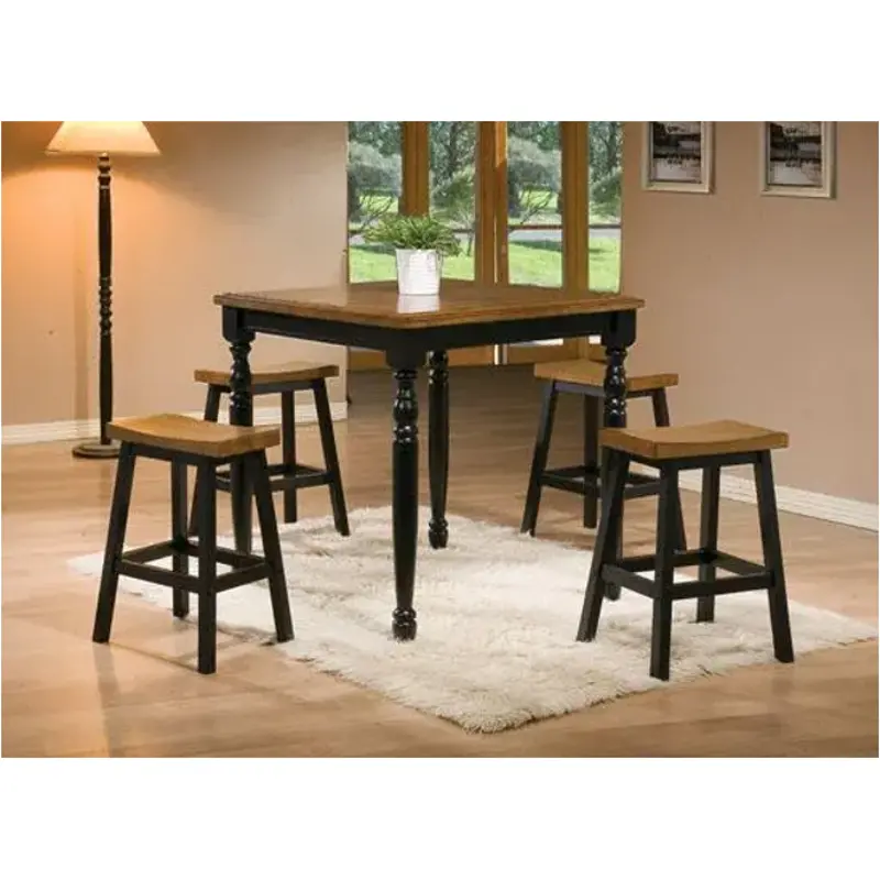 Dqt13636ae Winners Only Furniture Quails Run - Almond/ebony Dining Room Furniture Counter Height Table