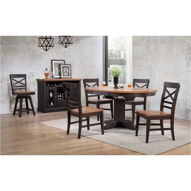 0733-50-rt-rb E. C. I. Furniture Choices - Black Oak Dining Room Furniture Dining Table