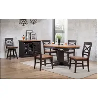 0733-50-rt-rb E. C. I. Furniture Choices - Black Oak Dining Room Furniture Dining Table