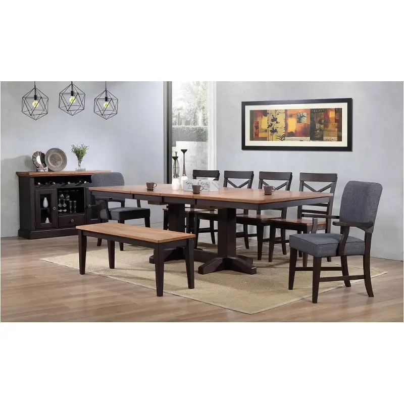 0733-50-tt-tb E. C. I. Furniture Choices - Black Oak Dining Room Furniture Dining Table