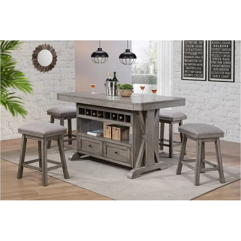 0590-70-it-ib E. C. I. Furniture Graystone Dining Room Furniture Island