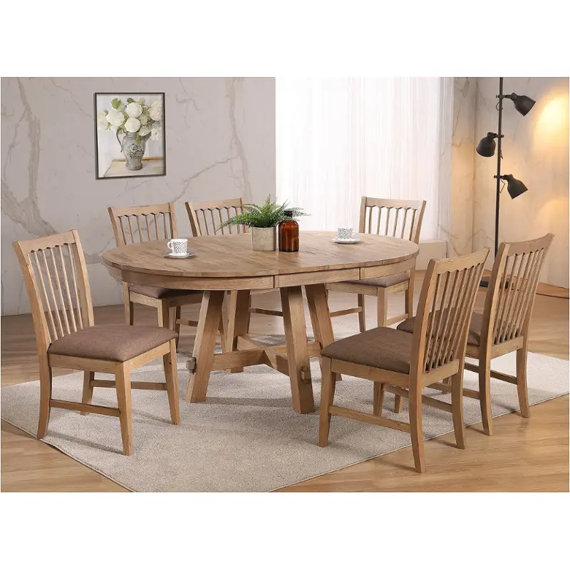 0600-77-rt48-rb48 E. C. I. Furniture Brownstone Dining Room Furniture Dining Table