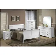 4936-fb Lifestyle Louis Phillipe - White Bedroom Furniture Bed