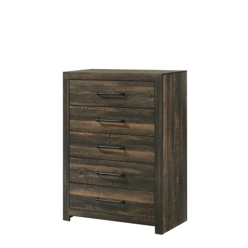 0399a-n03 Lifestyle 0399a - Brown Butcher Block Bedroom Furniture Chest