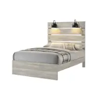 0300a-fb Lifestyle 0300a - White Wash Bedroom Furniture Bed